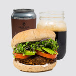 Load image into Gallery viewer, YAM-BEAN BRGR with local dark beer BBQ sauce
